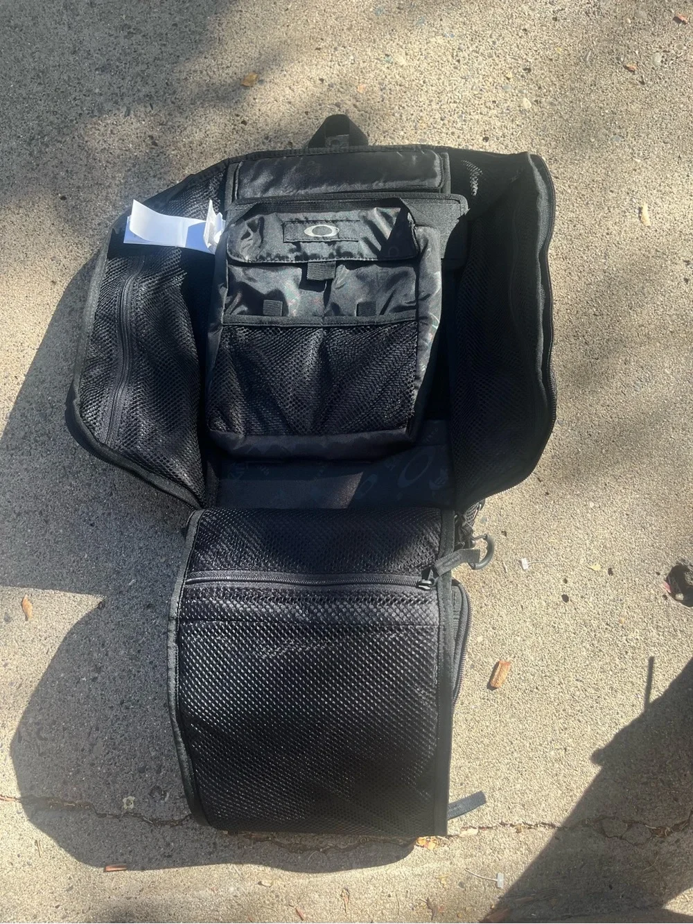 Oakley Black Backpack Sling Bag with Blue Accent - Tactical Style
